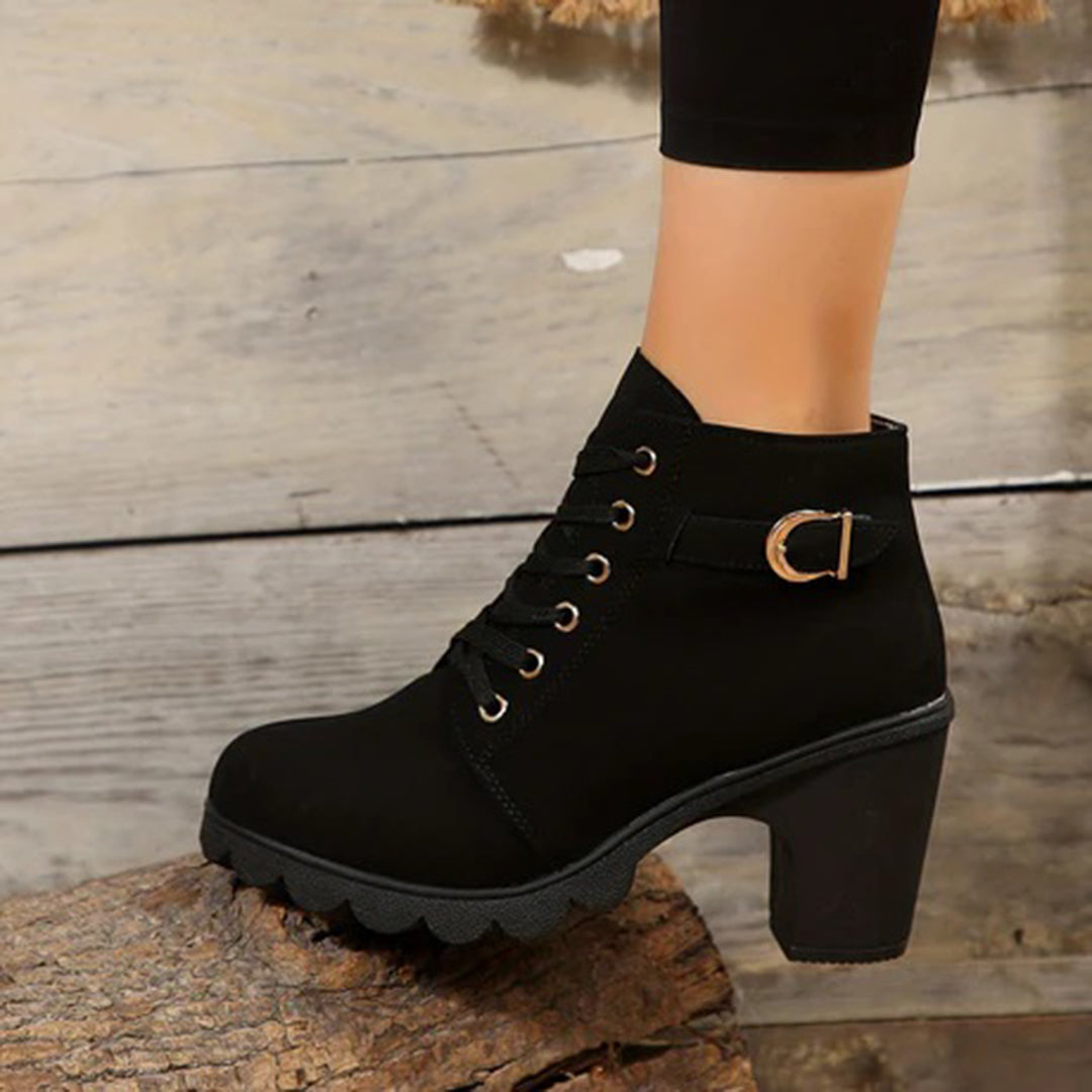Catherine | Schwarze Stiefel Damen Elegante Kurzstiefel 1