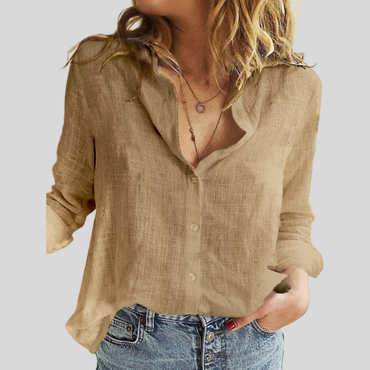 Cheyenne | linnen blouse met knoopsluiting 6
