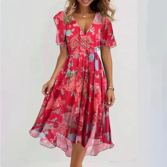 Chiffon Jurk Dames | V-hals & Flatterende Pasvorm
