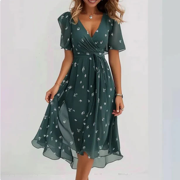 Chiffon Jurk Dames | V-hals & Flatterende Pasvorm