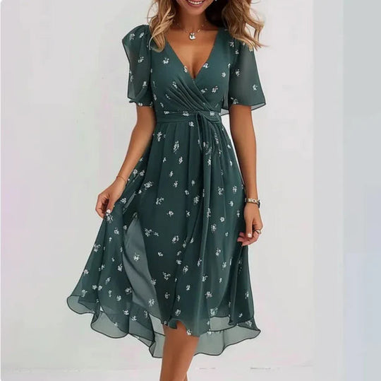 Chiffon Jurk Dames | V-hals & Flatterende Pasvorm