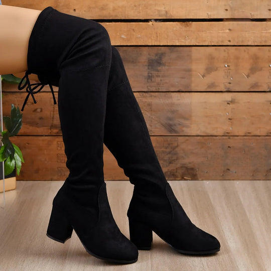 Overknee Laarzen Dames | Blokhak & Elegant Design 2