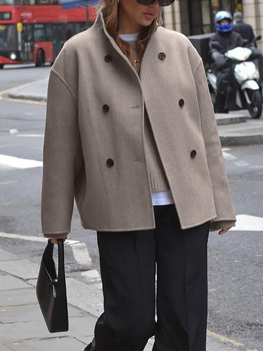 Courtney | Damenjacke Oversize mit Knopfverschluss dunkelgrau 4