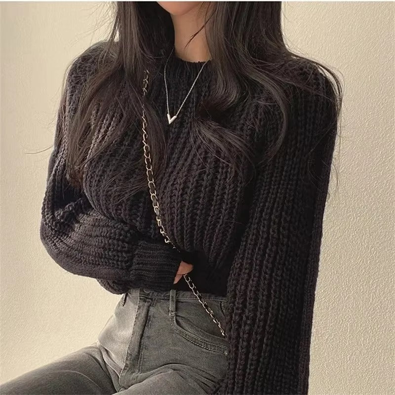 Cropped Pullover Damen | Lässiger Schnitt & Vielseitig Kombinierbar 1