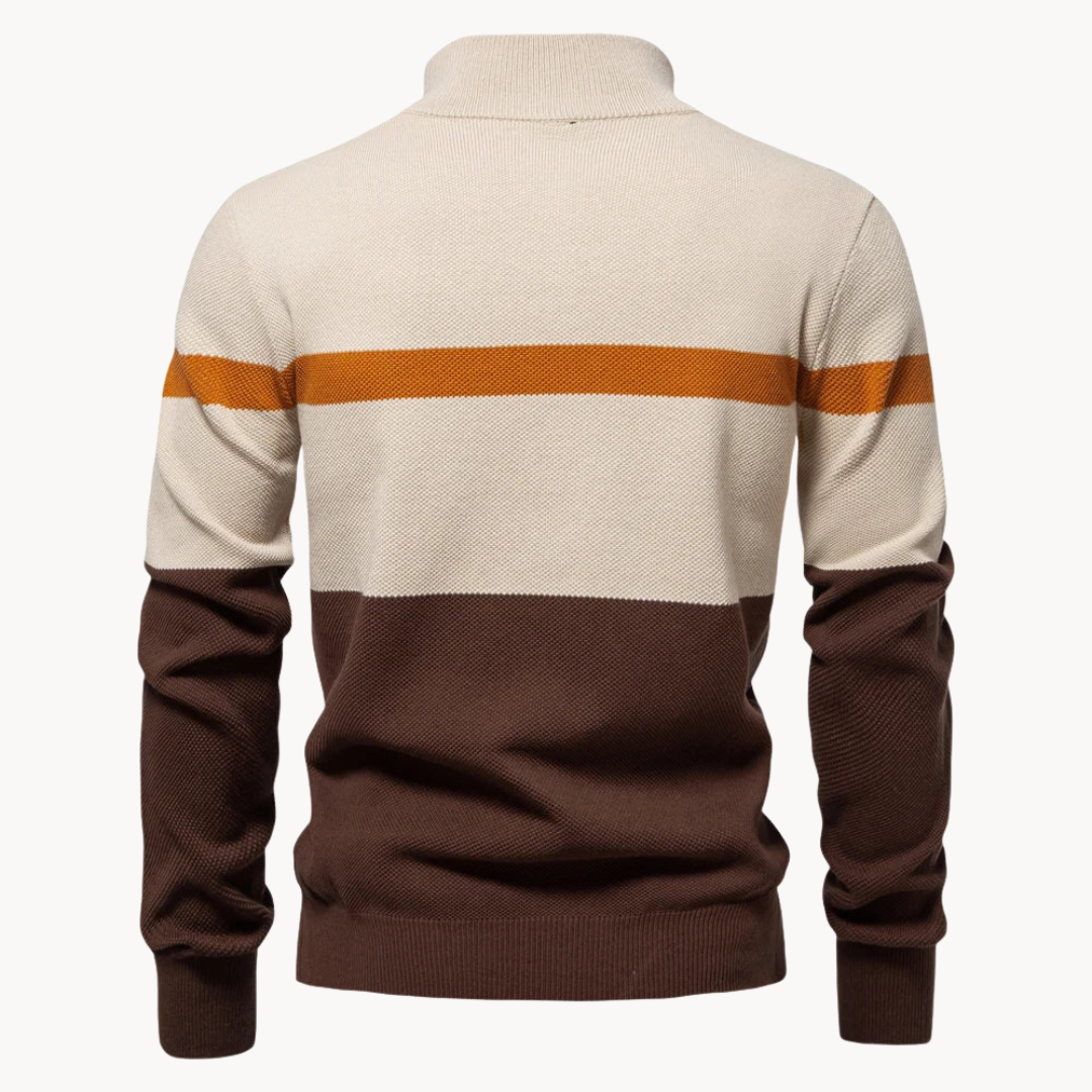 Herren Rundhals Pullover Klassisch Geschnitten Langarm 7