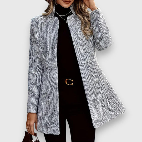 Blazer Damen Longline | Stehkragen & Offene Front 1
