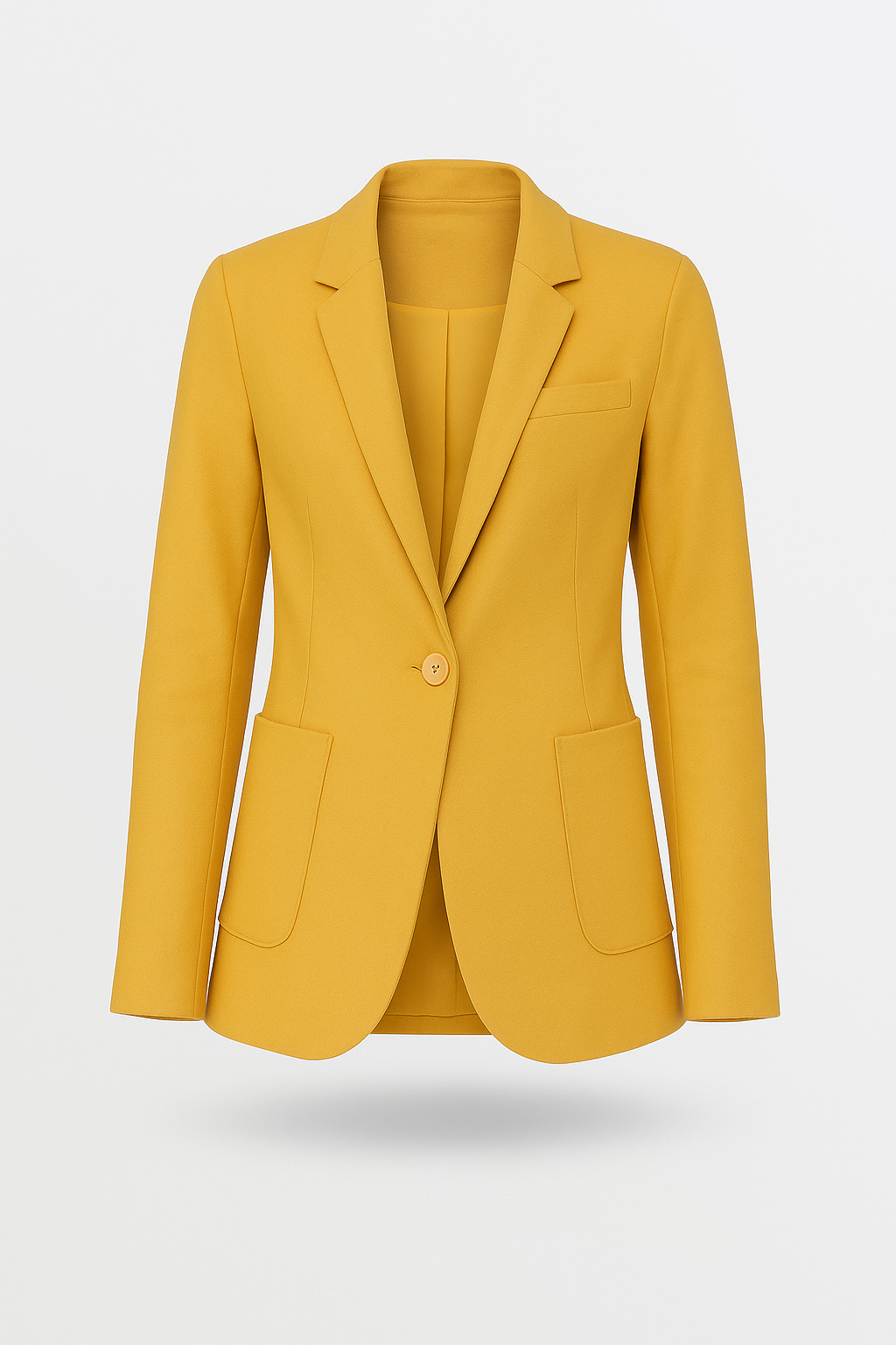 Damen Blazer tailliert leicht einfarbig vielseitig mit Reverskragen