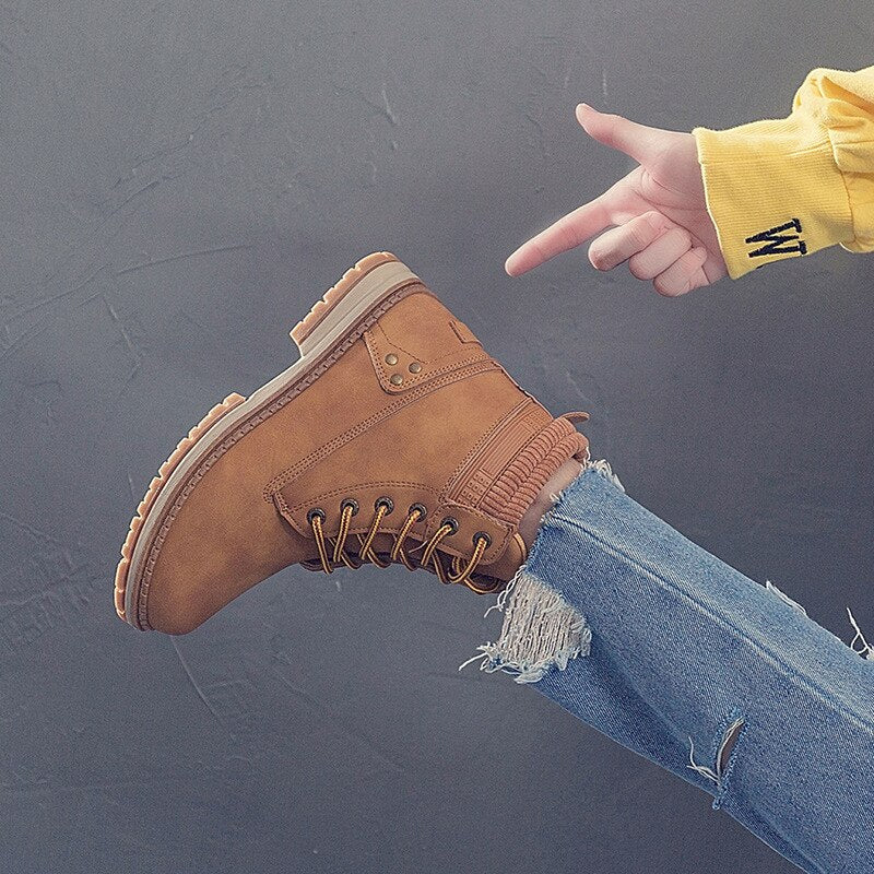 Damen Winterstiefel Sneaker-Optik Plüschfütterung Warm 12