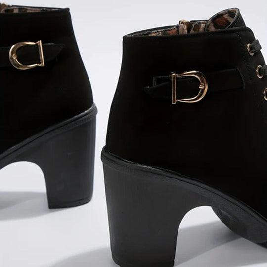 Catherine | Schwarze Stiefel Damen Elegante Kurzstiefel 5