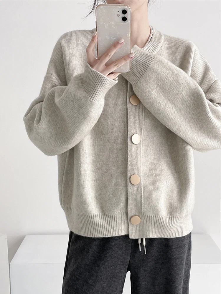 Strick-Cardigan Damen | Lockere Passform & Ein-Knopf-Verschluss 2