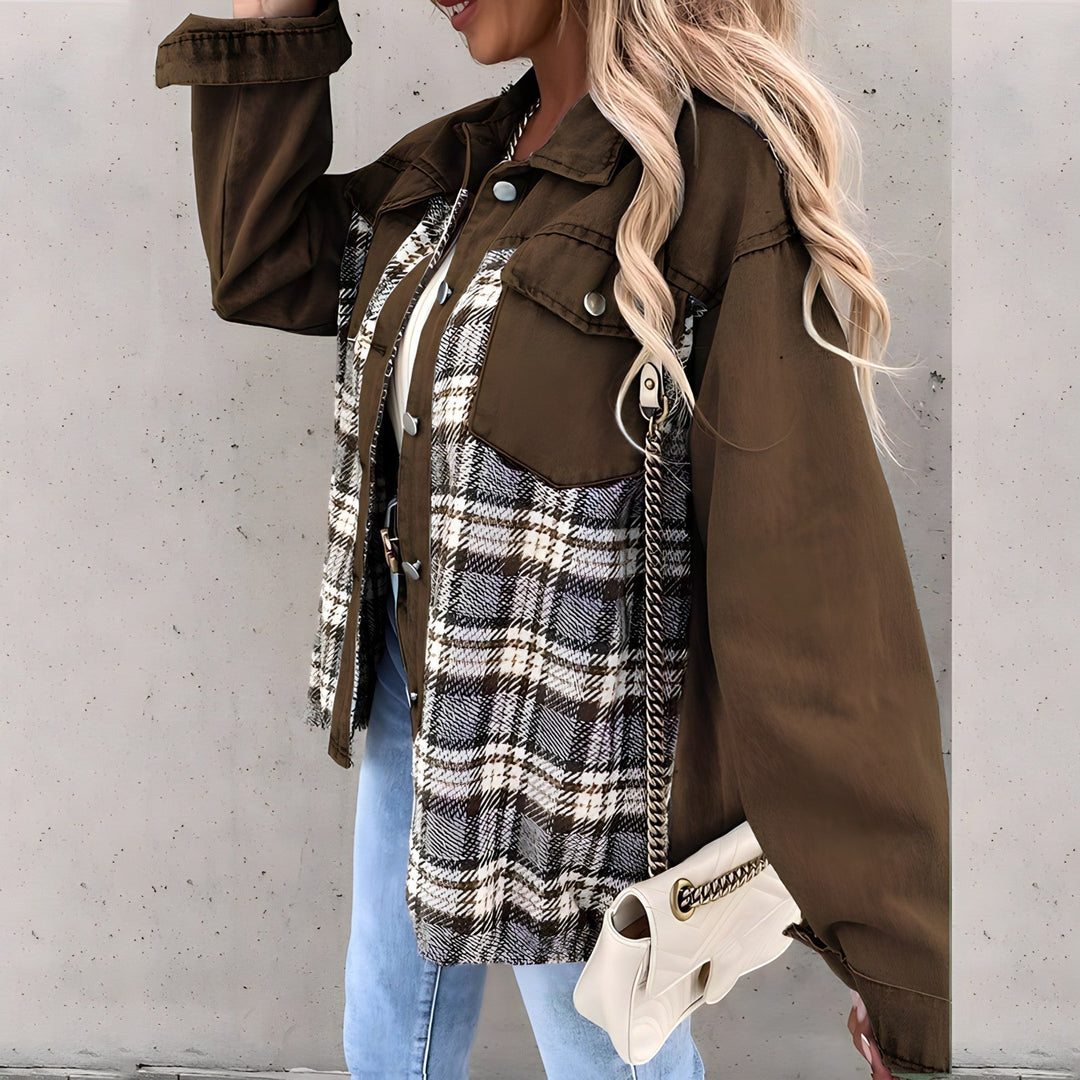 Bernadette | Damenjacke Kariert Lockere Passform 1