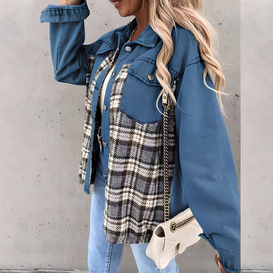 Bernadette | Damenjacke Kariert Lockere Passform 3