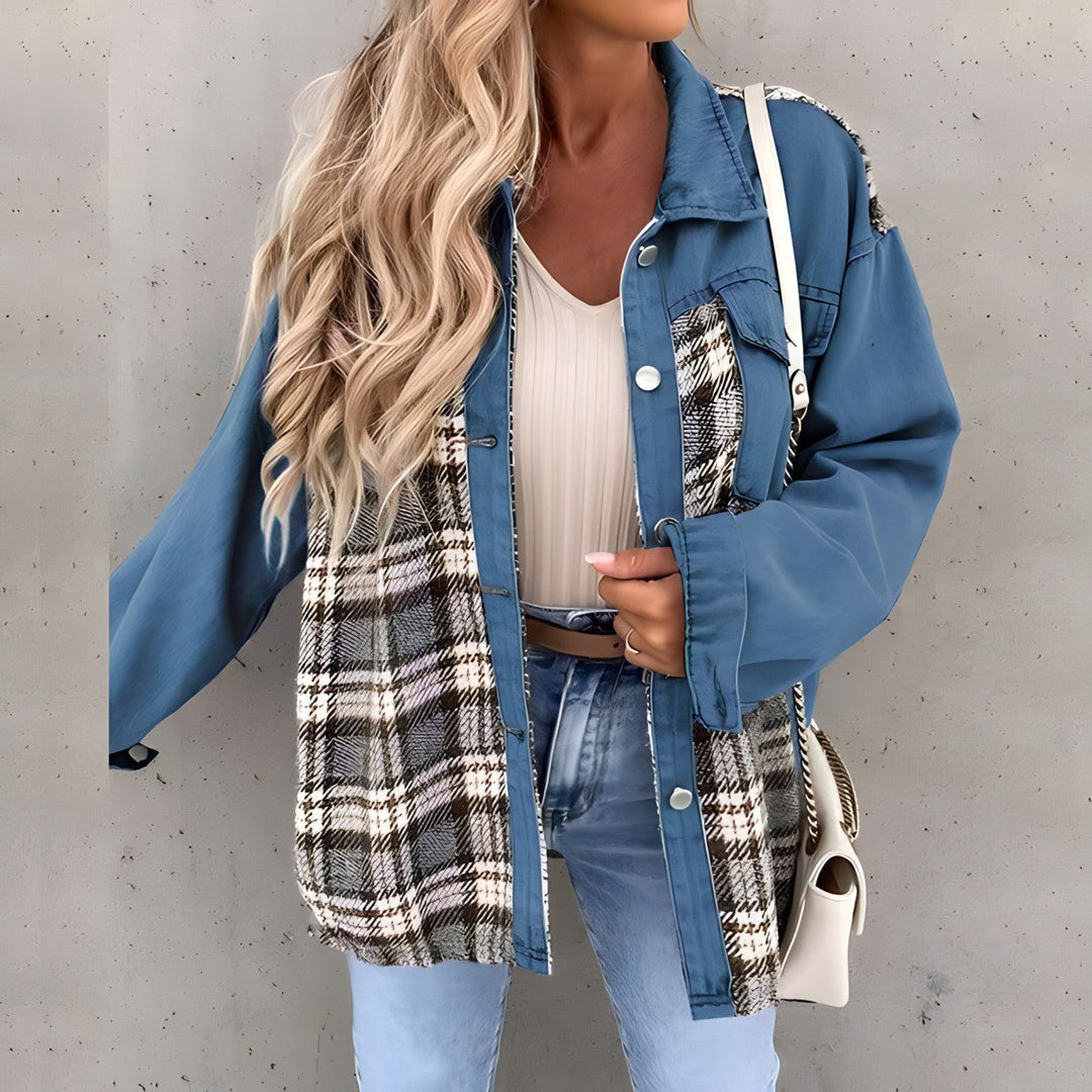 Bernadette | Damenjacke Kariert Lockere Passform 7