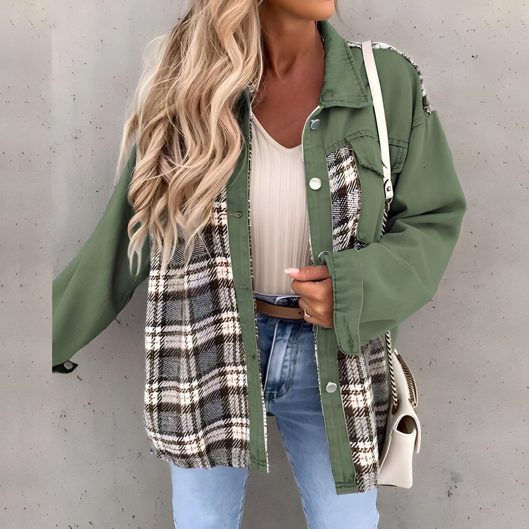 Bernadette | Damenjacke Kariert Lockere Passform 8