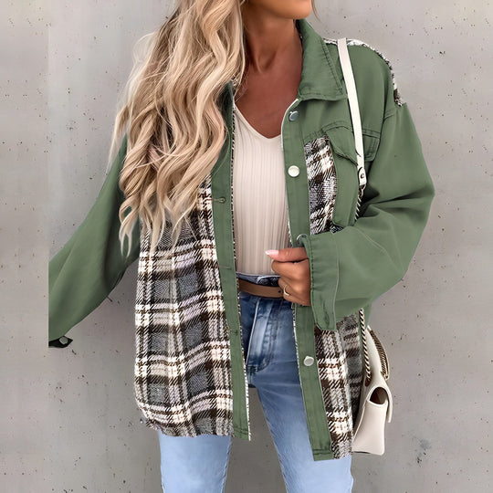 Bernadette | Damenjacke Kariert Lockere Passform 8