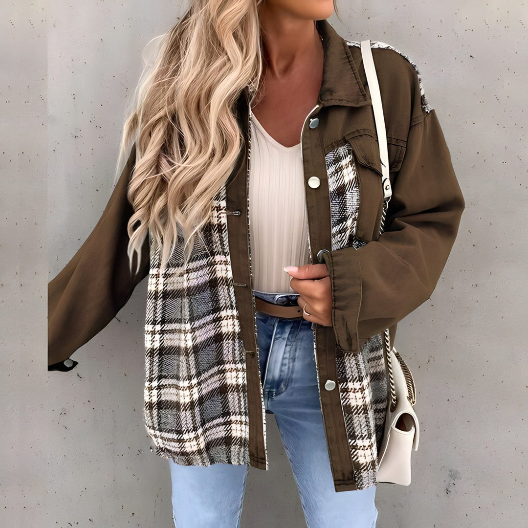 Bernadette | Damenjacke Kariert Lockere Passform 0