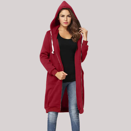 Oversize Fleecejacke Damen mit Kapuze | Warme Freizeitjacke 3