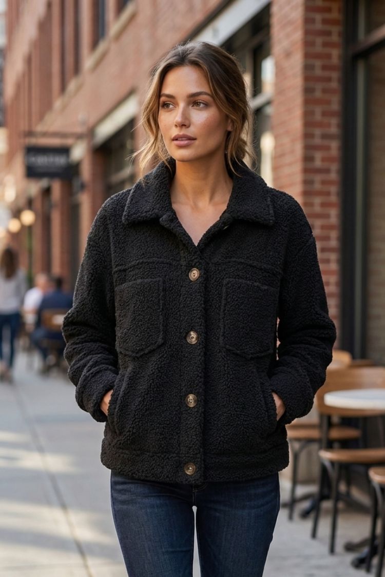 Jacke Damen | Strukturiert mit Umlegekragen 9