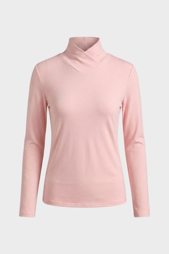 Langarmshirt Damen | Stehkragen & V-Ausschnitt 7