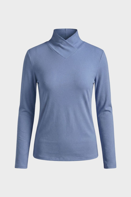 Langarmshirt Damen | Stehkragen & V-Ausschnitt 9