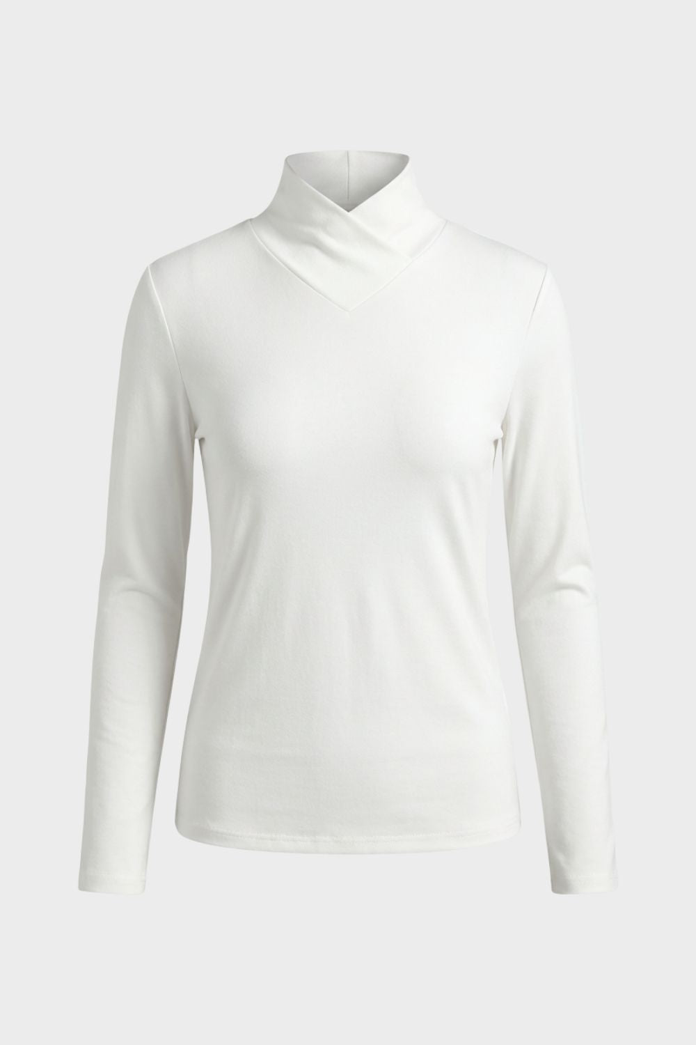 Langarmshirt Damen | Stehkragen & V-Ausschnitt 1