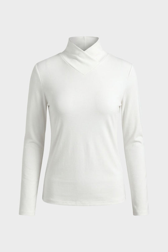Langarmshirt Damen | Stehkragen & V-Ausschnitt 1