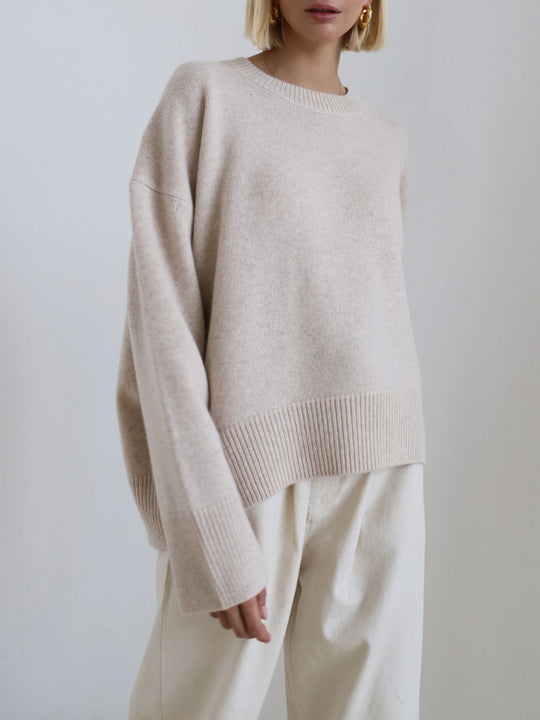 Damenpullover Oversized Warm Rundhals Langarm 2