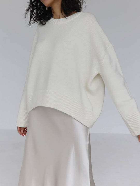 Damenpullover Oversized Warm Rundhals Langarm 4