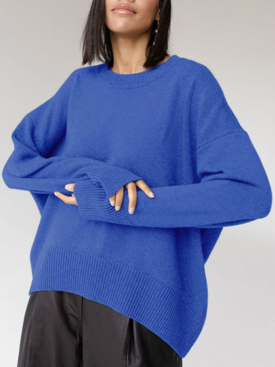 Damenpullover Oversized Warm Rundhals Langarm 5