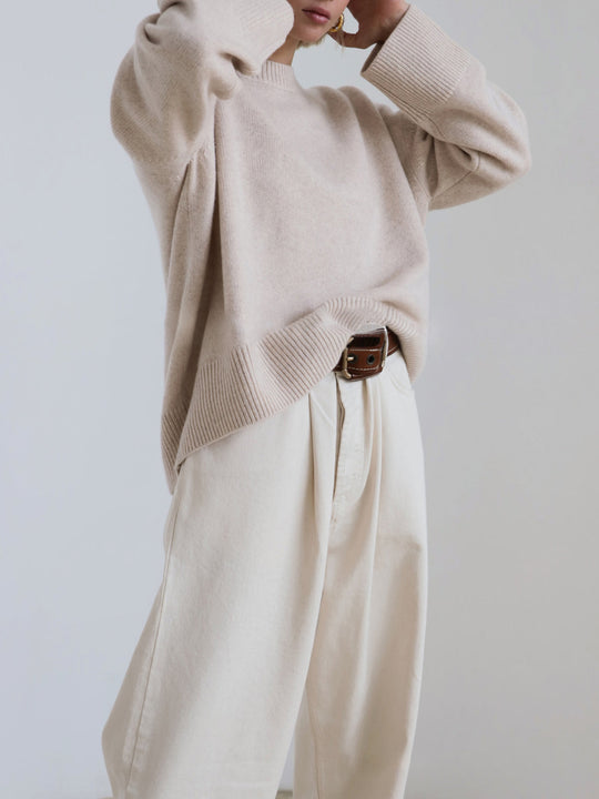 Damenpullover Oversized Warm Rundhals Langarm 7