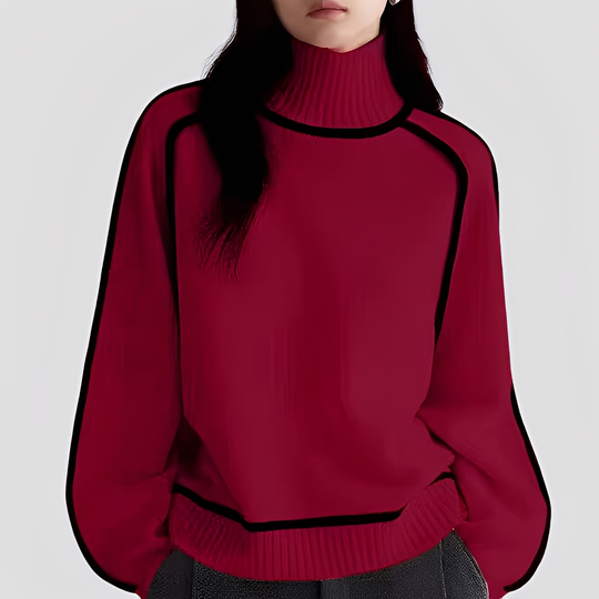 Damen Rollkragenpullover Locker Strickpullover Warm Winter 7