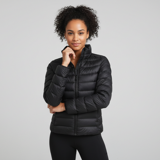 Leichte Steppjacke Damen | Einfarbige Jacke für Alltag 0