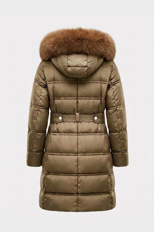 Damen Steppmantel Taillierte Kapuzenjacke Steppjacke 3