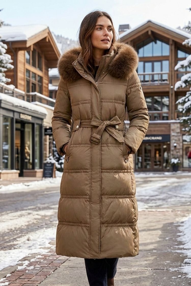 Damen Steppmantel Taillierte Kapuzenjacke Steppjacke 4