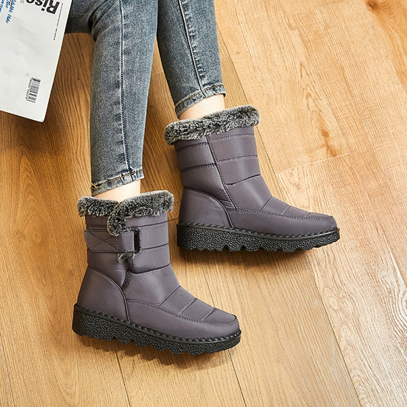 Damen Winterschuhe leicht gepolstert Fußgewölbe-Stütze mit Fersensohle