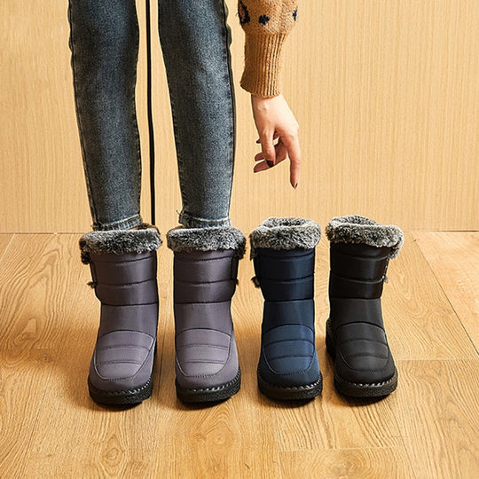 Damen Winterschuhe leicht gepolstert Fußgewölbe-Stütze mit Fersensohle