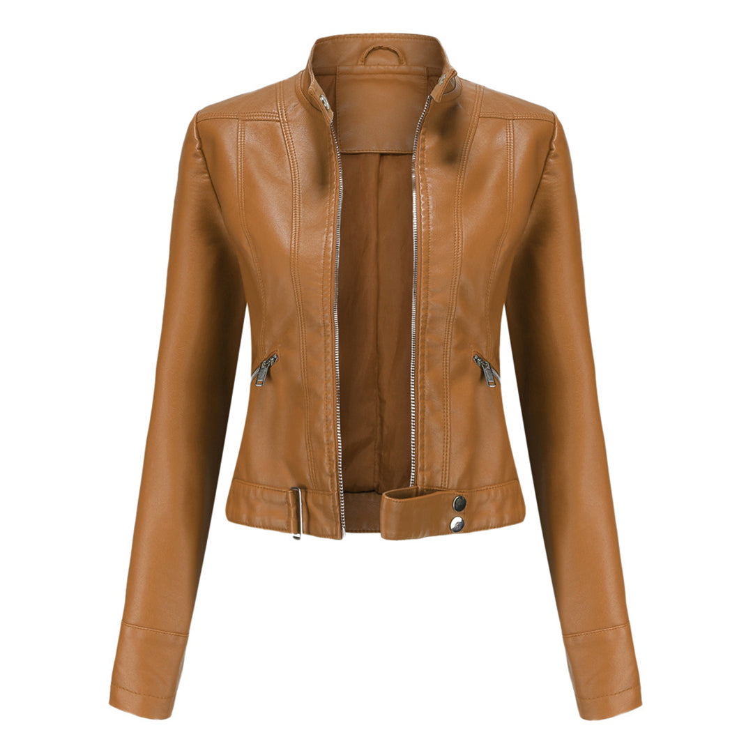Damen Lederjacke Marlene | Klassische Figurbetonte Jacke 4