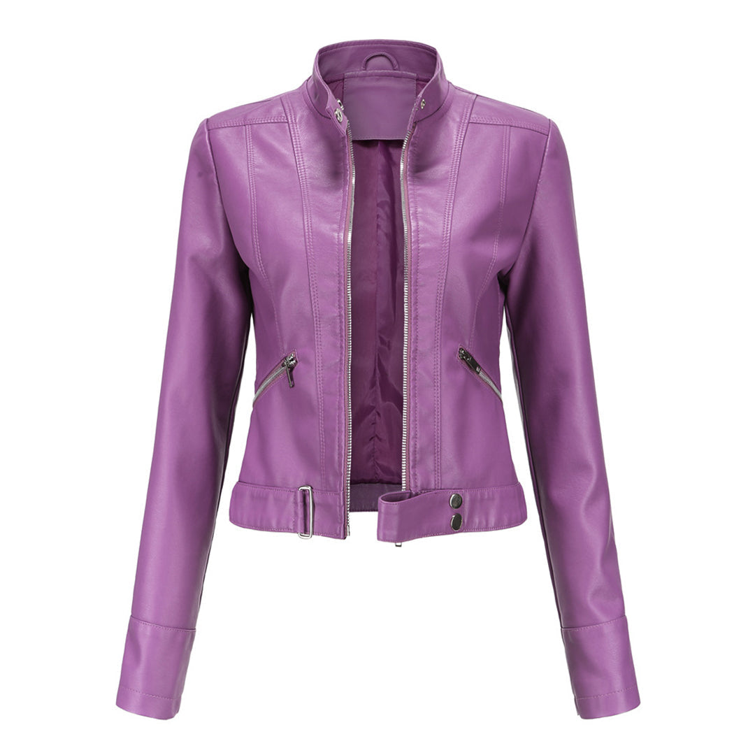 Damen Lederjacke Marlene | Klassische Figurbetonte Jacke 6