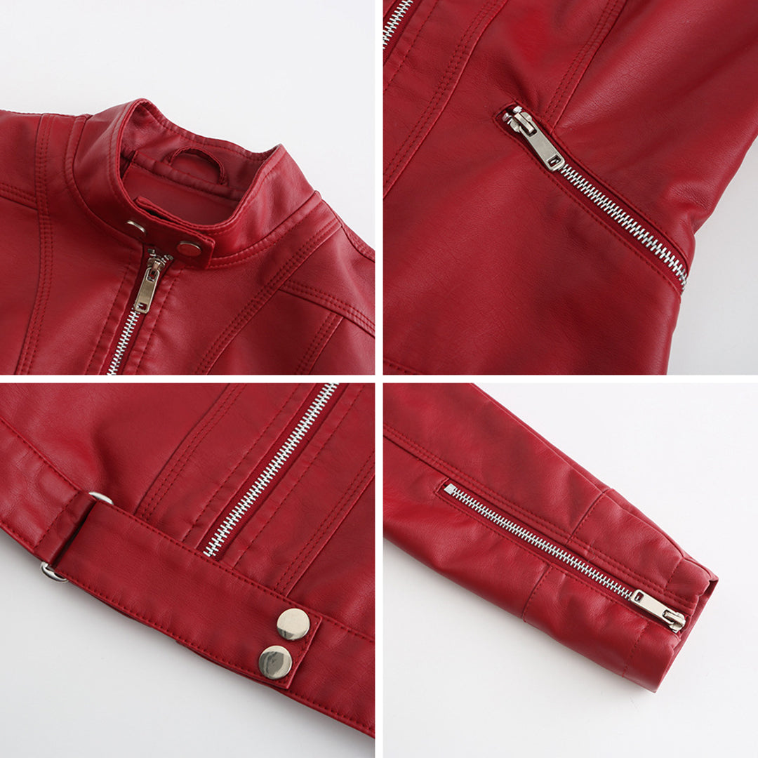 Damen Lederjacke Marlene | Klassische Figurbetonte Jacke 7