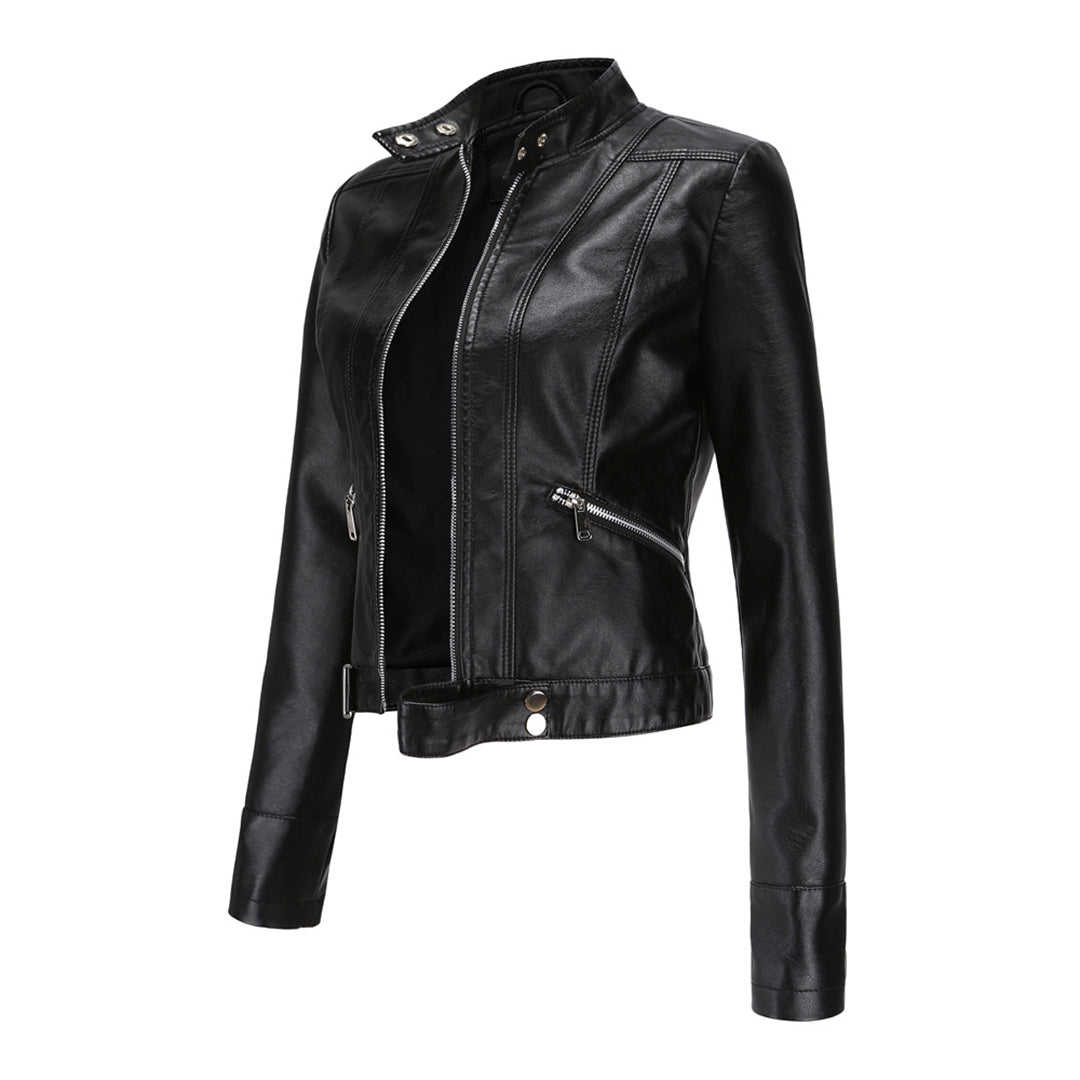 Damen Lederjacke Marlene | Klassische Figurbetonte Jacke 8