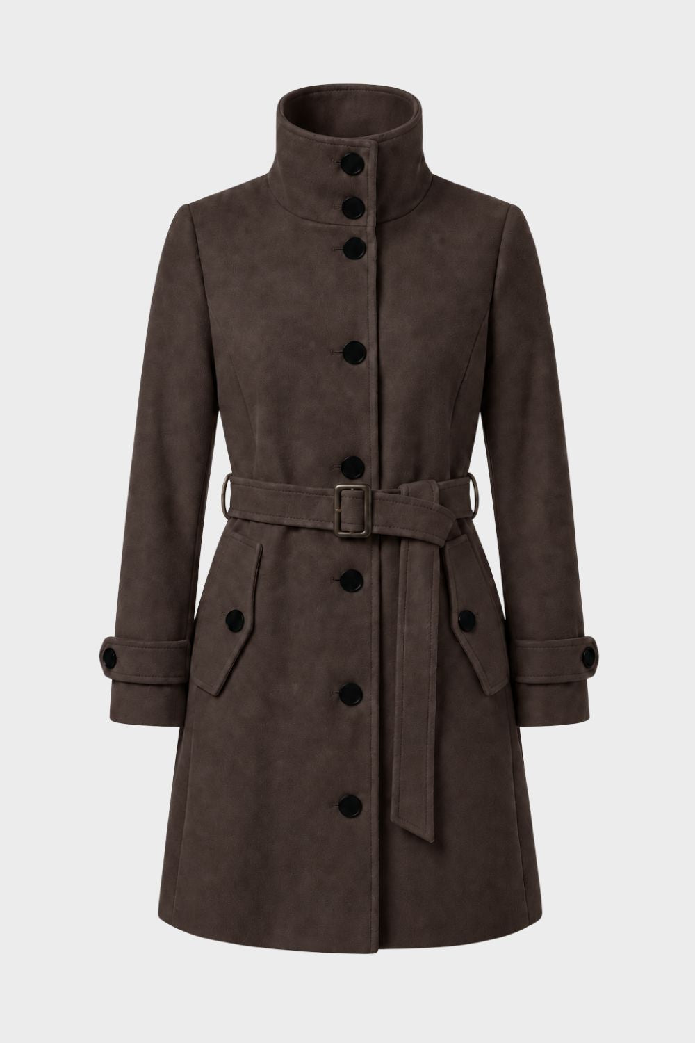 Mantel Damen | Stehkragen & Taillengürtel 6