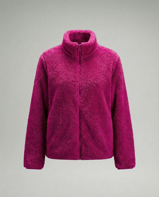 Damen Plüsch-Fleecejacke | Flauschige Übergangsjacke 0