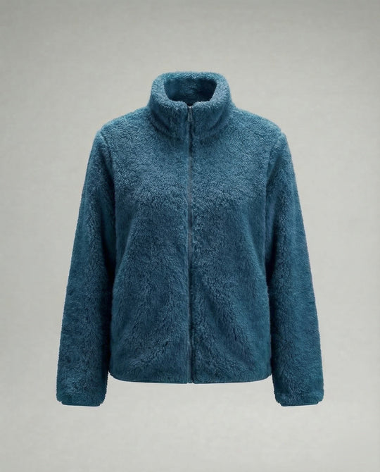 Damen Plüsch-Fleecejacke | Flauschige Übergangsjacke 6