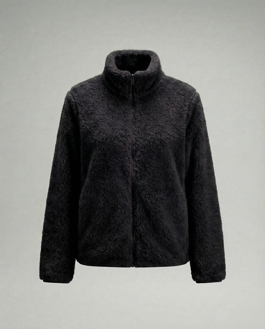 Damen Plüsch-Fleecejacke | Flauschige Übergangsjacke 8