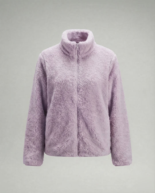 Damen Plüsch-Fleecejacke | Flauschige Übergangsjacke 9