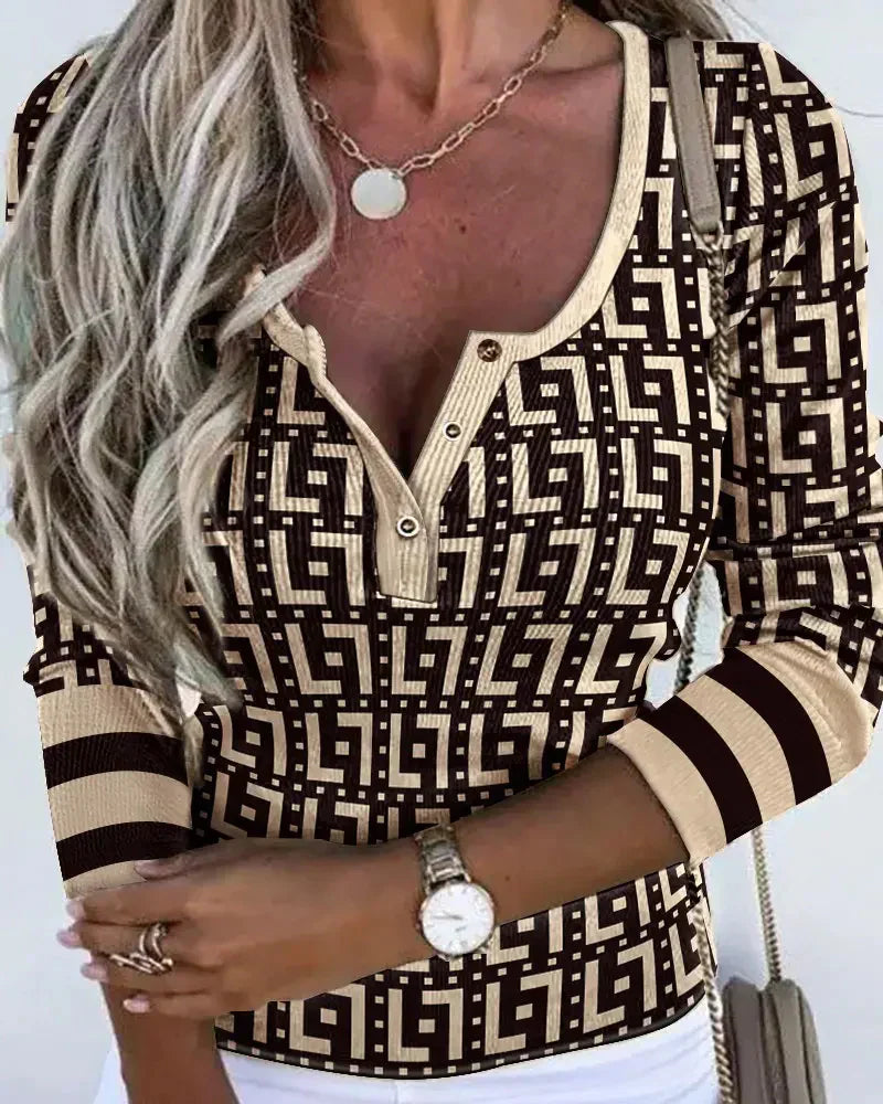 Damentop mit Geometrischem Print - Donna 1