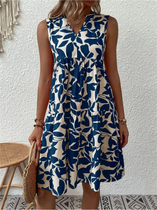 Dames Bloemige Midi Zomerjurk - Dina