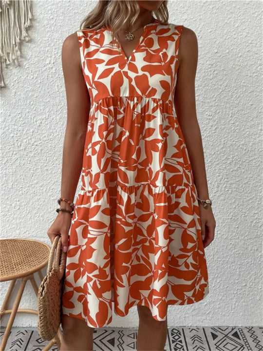 Dames Bloemige Midi Zomerjurk - Dina