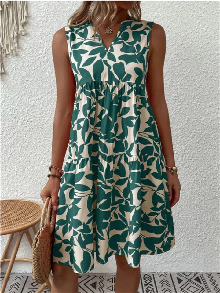 Dames Bloemige Midi Zomerjurk - Dina