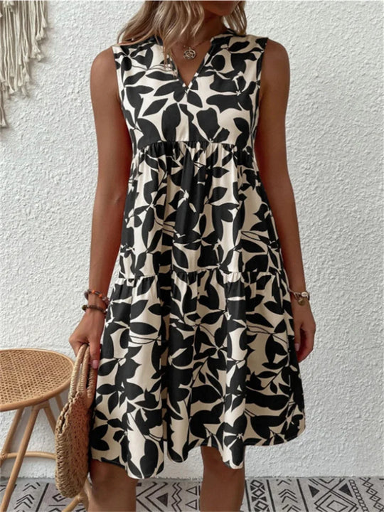 Dames Bloemige Midi Zomerjurk - Dina